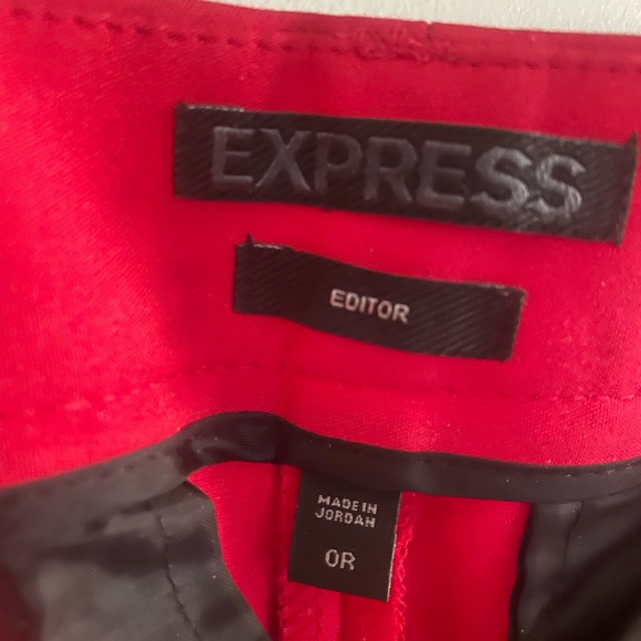 Express size 0 red pants - Picture 3 of 3